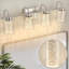 Luminaires de salle de bain en cristal pour salle de bain, appliques de salle de bain en chrome 3 températures