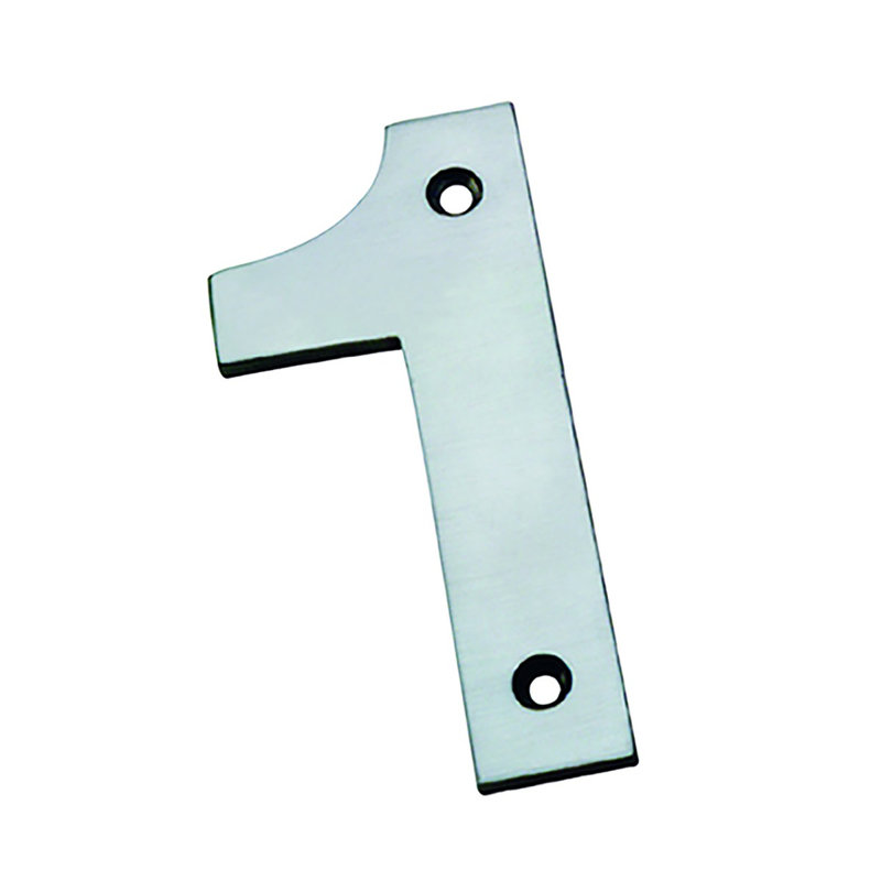 Dollis 10cm H Stainless Steel House Number, 1, Satin Stainless Steel