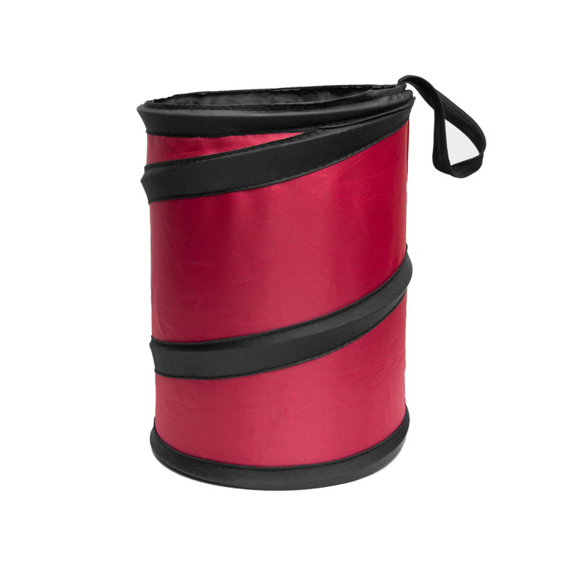 Poubelle pliante, Rouge, 2, H 8,3 po x l 6,3 po x P 6,3 po