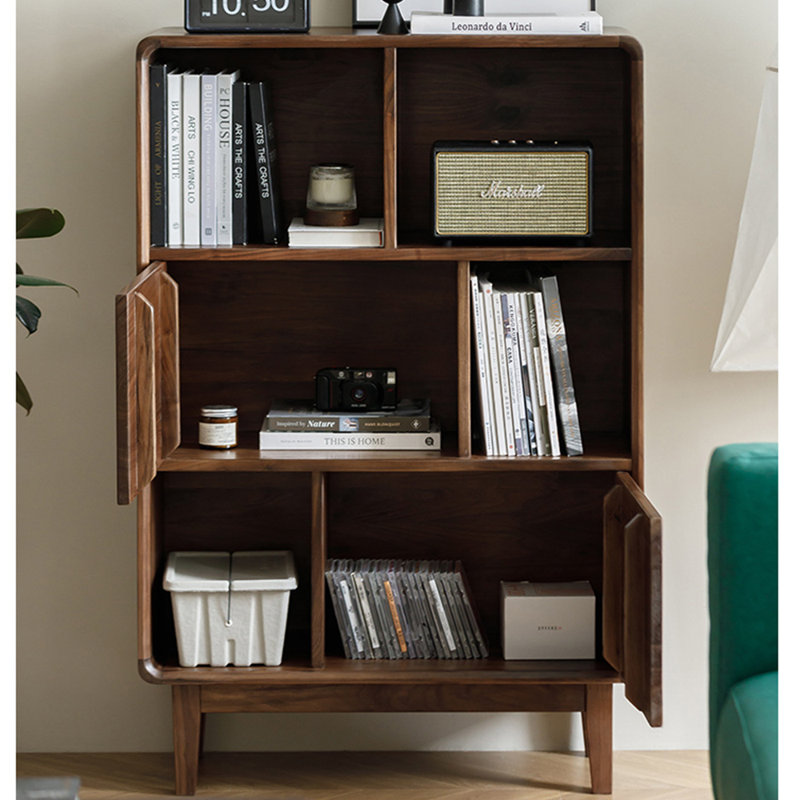 Simple solid wood bookcase