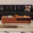 Solid wood coffee table with retro design