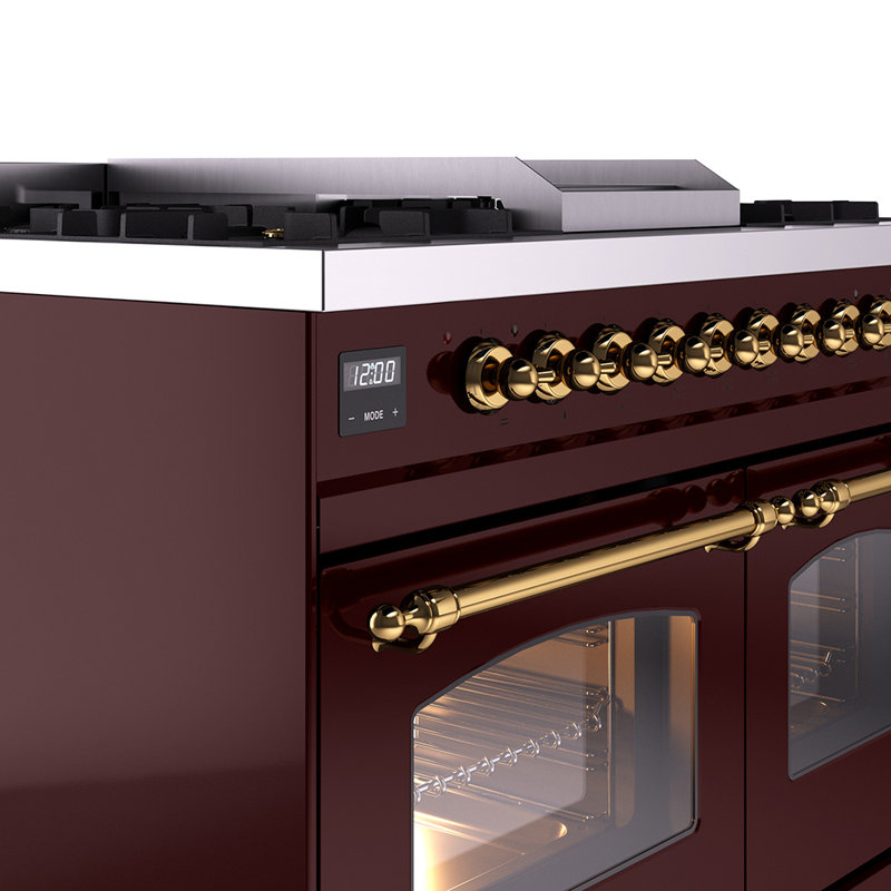 ILVE Nostalgie II 40 in Dual Fuel Range, White/Chrome, Natural Gas
