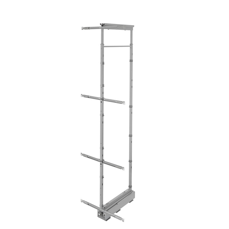 Rev-A-Shelf Adjustable Solid Surface Pantry System for Tall Pantry Cabinets, 73.62" H x 8" W x 21.7" D, Maple