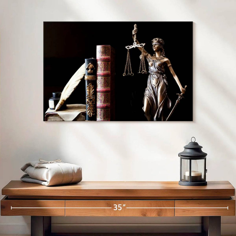 Alcaraz Lady Justice, H 30 po x l 45 po