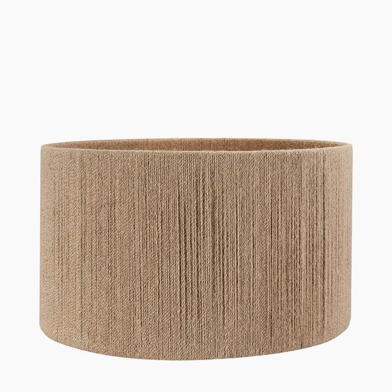 23cm H Drum Lamp Shade ( Clip On ) in Brown