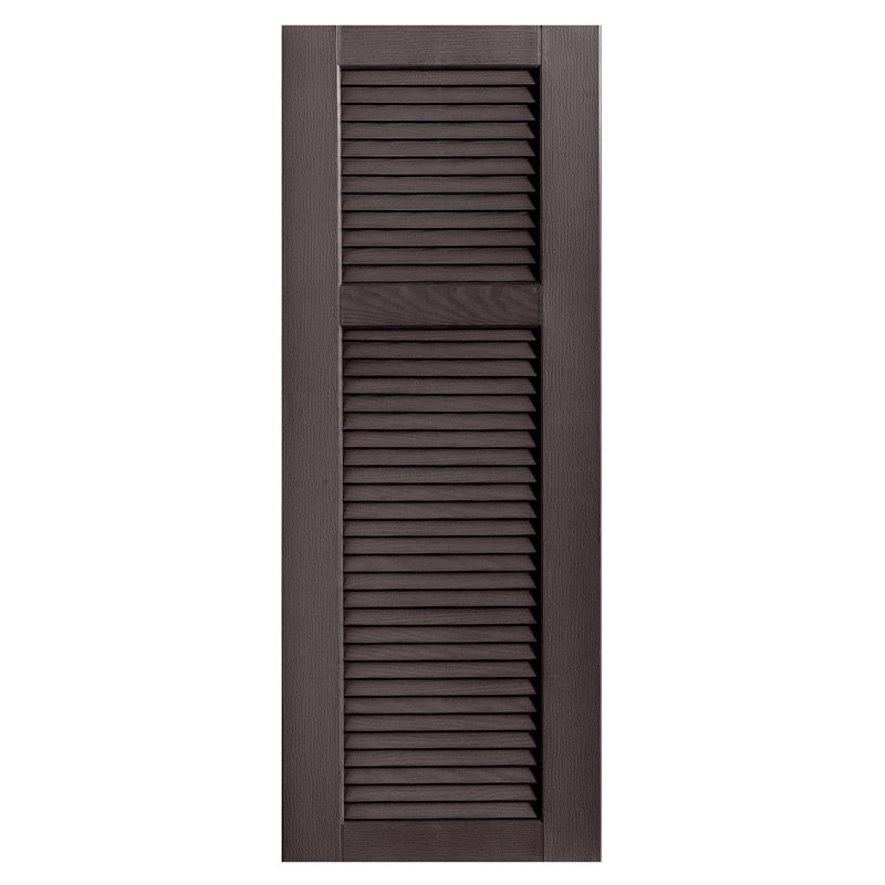 Paire de volets à persienne droite, 63 po, Chocolat, 18 po