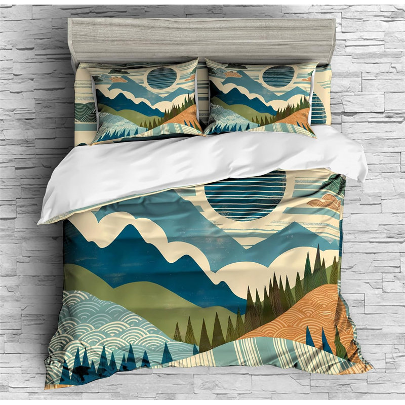 Mountain Forest Natural Scenery Bedding Set