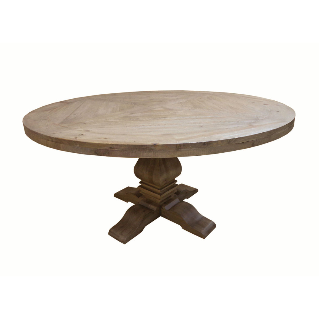 Braconi Round Solid Wood Dining Table Gracie Oaks
