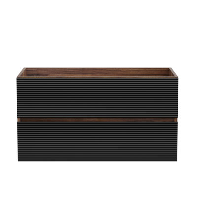 Meuble-lavabo moderne Mid-Century de 36 po avec deux tiroirs et matériaux écologiques Orson