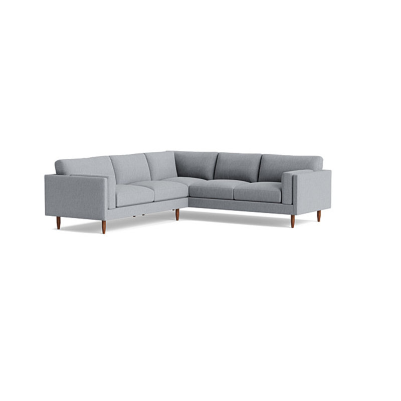 Skinny Fat Sectional, Right Hand Facing, Performance Weave - Zinc