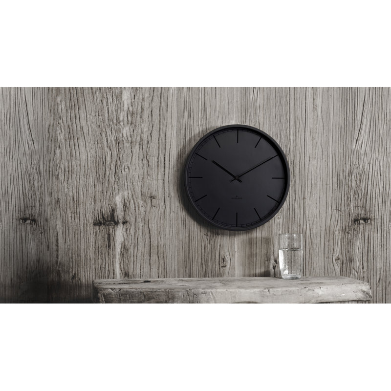 Horloge murale noire Tone25 (9,8 po), Noir, Petit