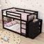 Lit superposé multifonctionnel en bois avec tiroirs et tablettes de rangement-726015994-726015988