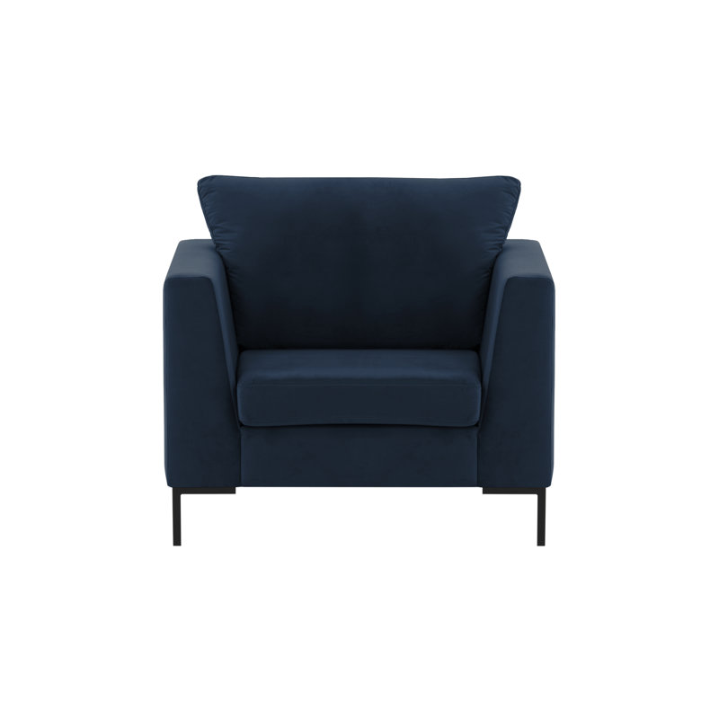 Holiday Velvet Armchair, Blue