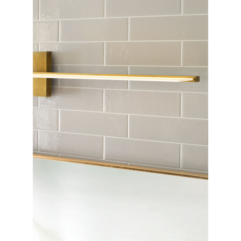 Span 1 - Light LED Bath Bar, Plated Brass, 3000