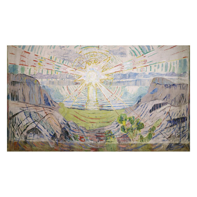 «The Sun» par Edvard Munch - estampe numérique, H 22 po x l 28 po
