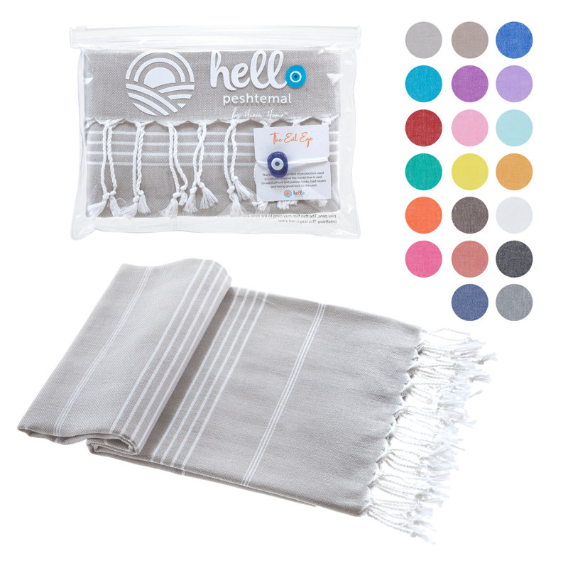 Turkish Cotton Beach Towel, Prewashed, Soft, Absorbent, Quick Dry, Oversized Bath Towels for Bathroom, Pool, Travel, Picnics, Size 39x71