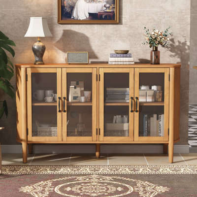 Élégant grand rangement à 4 portes Mirella pour le salon et la salle à manger, parfait pour les intérieurs organisés et modernes