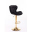 Ensemble de 2 tabourets de bar, avec repose-pieds et base pivotante réglable en velours