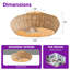 Ventilateur de plafond encastré en rotin 20 po Boho Coastal-2076547576