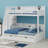 Bunk Bed With Storage Staircase, Trundle, Storage Shelves, LED And USB-233325090