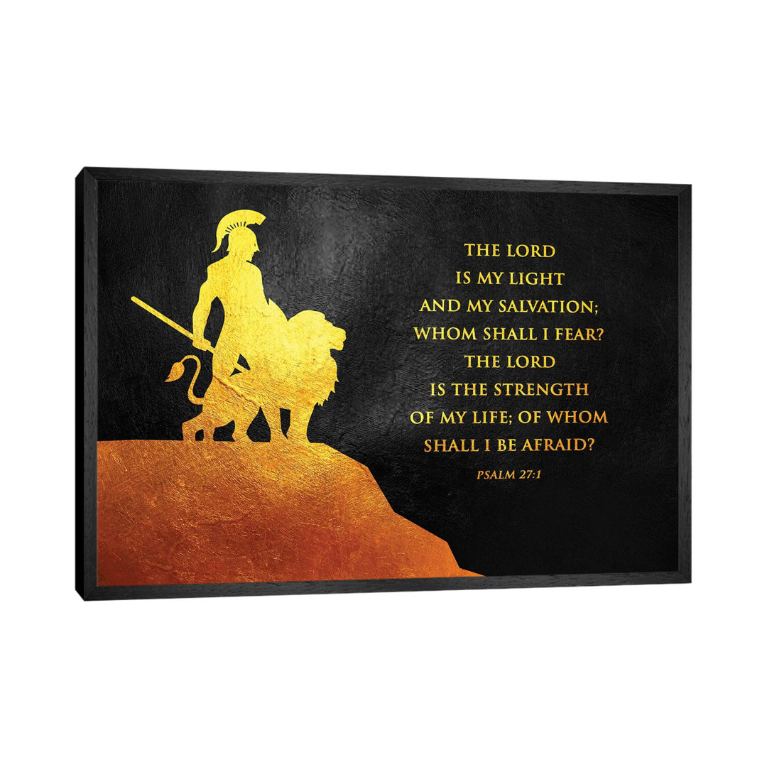 Psalm 27:1 Bible Verse by Adrian Baldovino - Print on Canvas