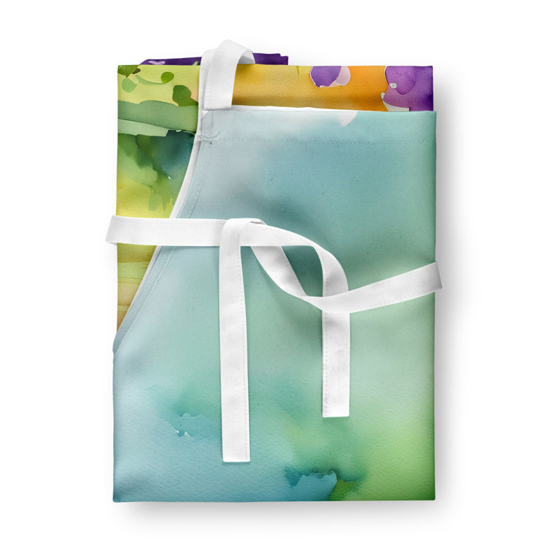 Iris du Tennessee en tablier aquarelle, Vert New Jersey violet