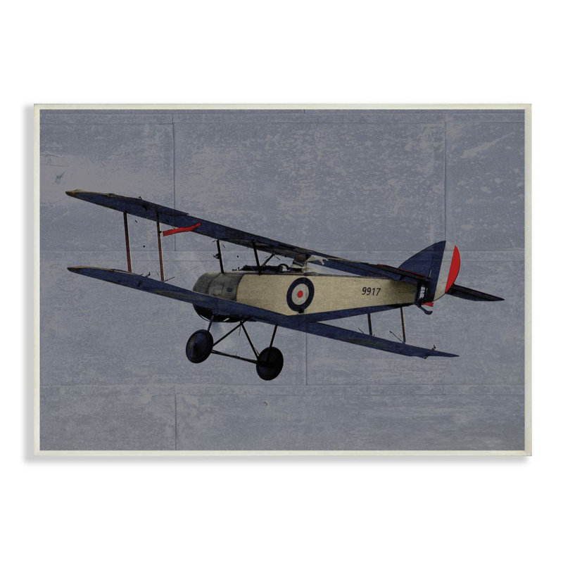Décoration murale Lepe avion militaire pour enfants, Plaque murale, H 10 po x l 15 po