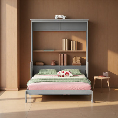 Grand lit escamotable avec tablette