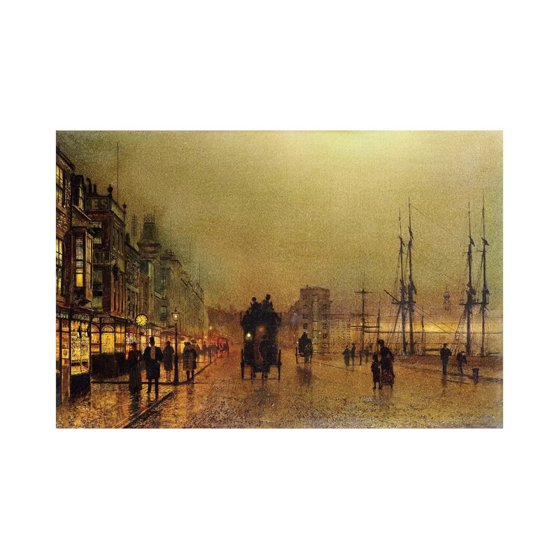Glasgow by John Atkinson Grimshaw - Wrapped Canvas Print, 20.32 cm H x 30.48 cm W
