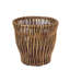 Small Handwoven Willow Waste Basket with Removable Liner Rich
