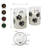Battery Operated LED Glass Candles with 3D Wick Flame, Paw Prints - 2 Piece