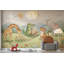 Adorable peinture murale à l'aquarelle pastel-734391748-734391751