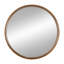 31,5 "miroir rond en bois de pin, miroir mural pour la salle de bain