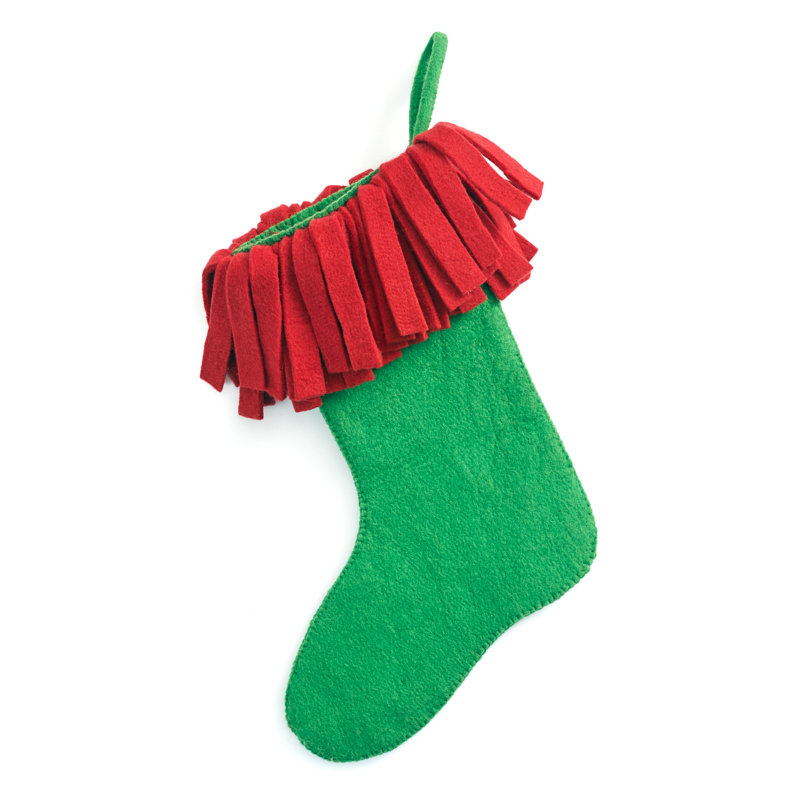 Hand-Felted Wool Christmas Stocking