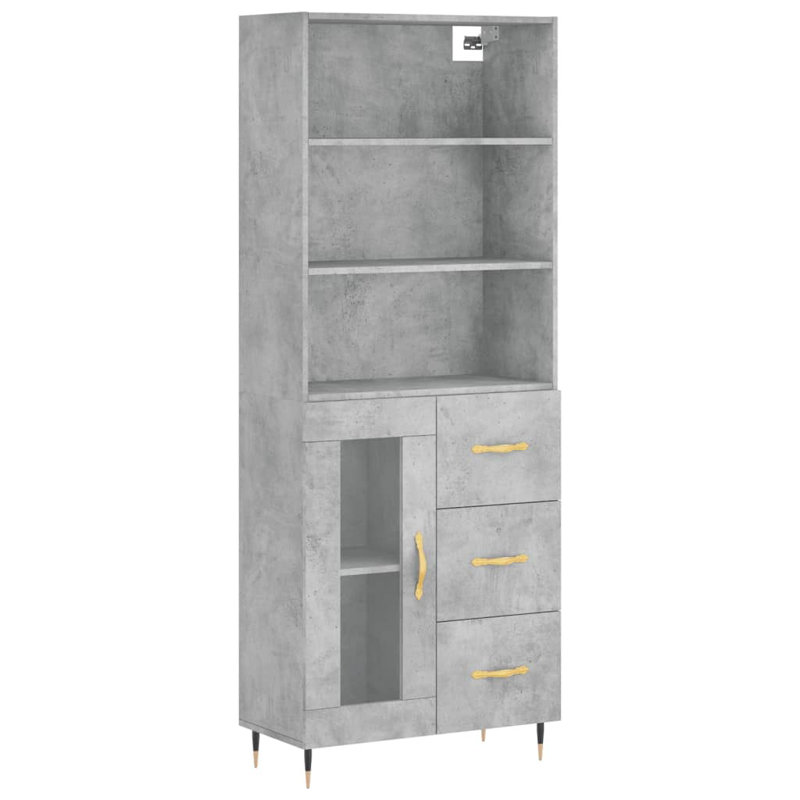 Laputz 69.5cm Sideboard, Concrete Grey