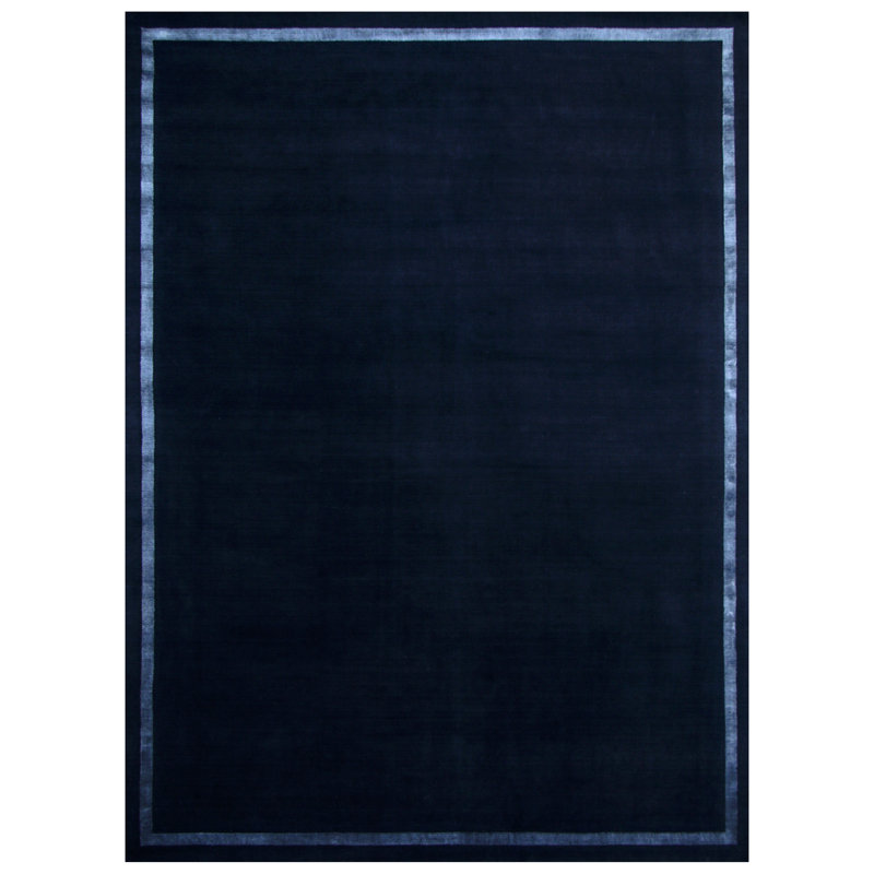 Tapis bleu noué à la main de haute qualité, Rectangle 12 pi x 15 pi