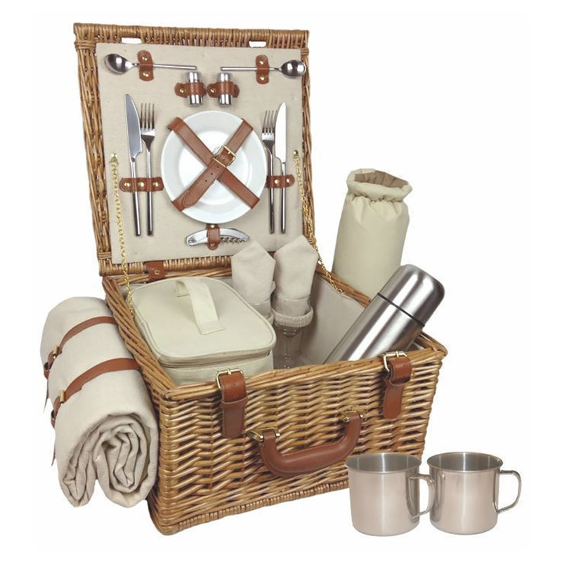 Wicker Deluxe 2 Person Fitted Picnic Hamper