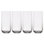 Mikasa Upton Highball Glasses, Set Of 4, 17 Ounce