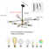 Cobina 8 - Light Dimmable Sputnik Modern Linear Chandelier