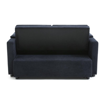 55" Velvet Two Seater Pull Out Sofa Bed, Adjustable Backrest With USB Ports, Two Side Pockets, 3 in 1 Convertible Sleeper Sofa Bed, Modern Love Seat