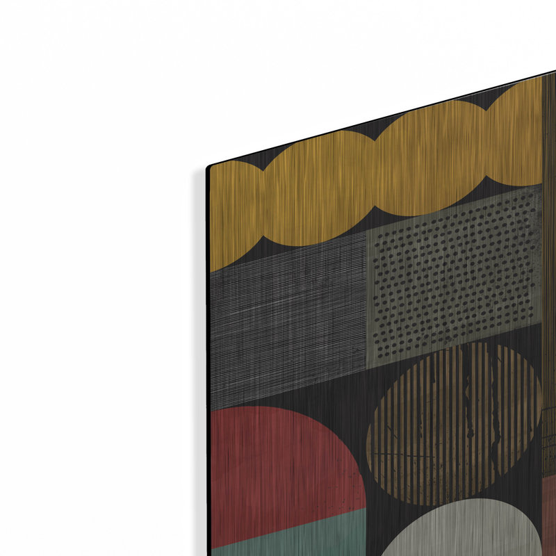 Ivy Bronx «Abstract Geometric 15» par Gary Williams, art mural en métal, H 16 po x l 12 po