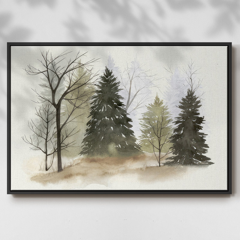" In The Mist II ", Black, 17" H x 25" W x 1.5" D