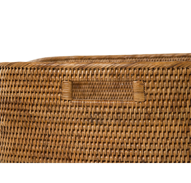 Beachcrest Home™ Everard Rattan Decorative Basket, Brown