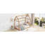 Lit simple en bois
