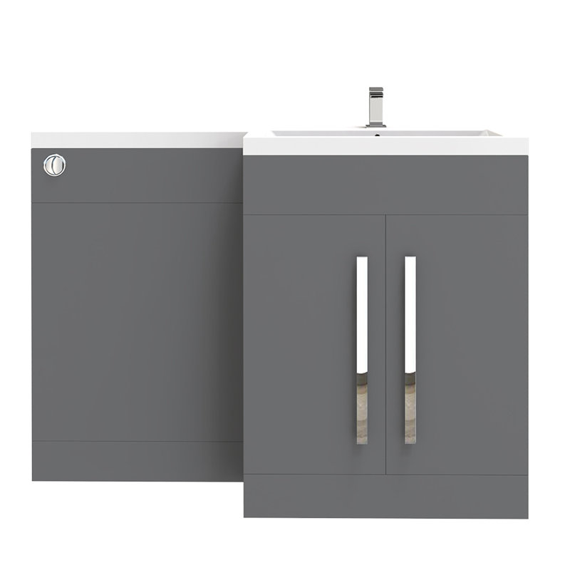 Buhler 1100mm Single Bathroom Vanity with Polyglomerate Basin, Gray