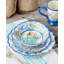 Service de table en mélamine 12 pièces Blue Lagoon - Corail côtier et coquillage - Service pour 4 avec assiettes et bols durables, légers et sans BPA - Va au lave-vaisselle pour une décoration nautique et de maison de plage