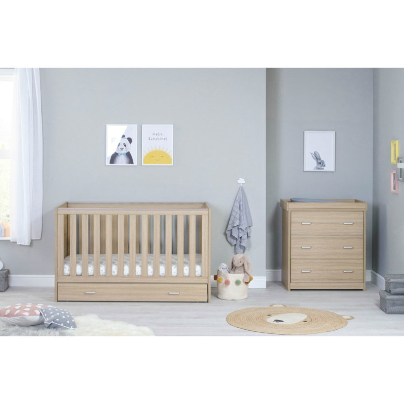 Veni 2 Piece Room Set with Drawer, Oak