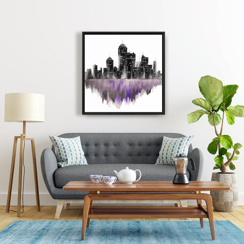 «Mauve, aquarelle, paysage urbain»