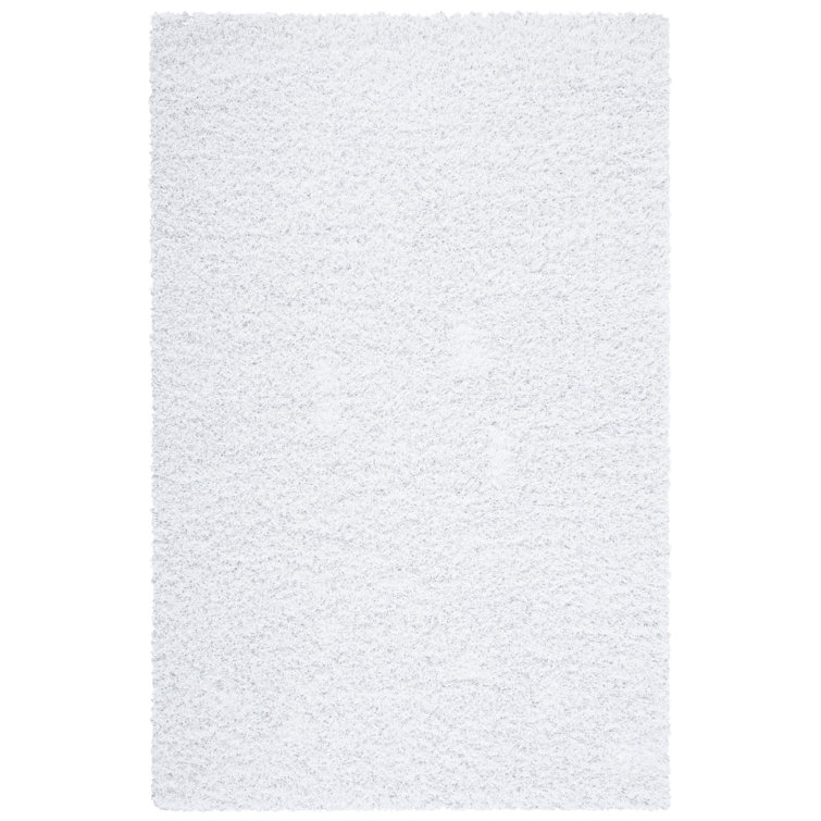 Tapis blanc à poils longs Assar