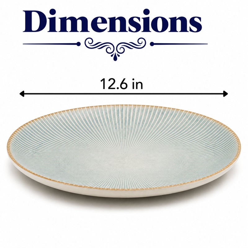 Assiette ovale en porcelaine titane de qualité supérieure Paros-Aqua avec pied, 32 x 22 cm, Turquoise